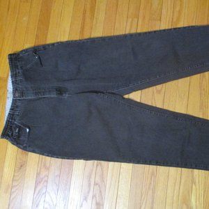 Lee Original Black Jeans With Elastic Sides, Size 12/14